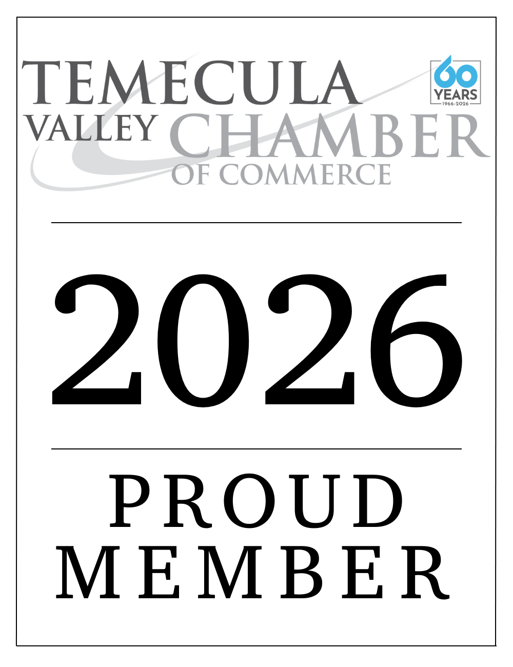 Temecula Valley Chamber 2026 Proud Member